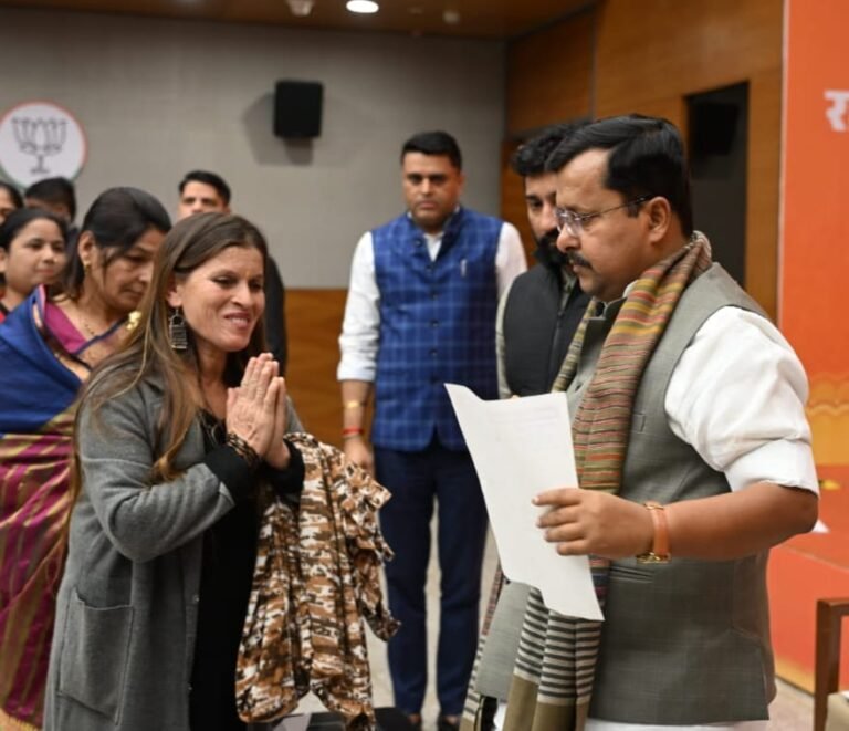 दिल्ली में भारतीय जनता पार्टी के नवनिर्वाचित राष्ट्रीय अध्यक्ष नितिन नबीन से मुलाकात की बचना शर्मा